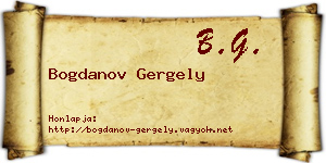 Bogdanov Gergely névjegykártya