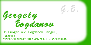 gergely bogdanov business card